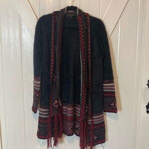MAXSPORT Aztec Bohemian Fringed Tribal Cardigan